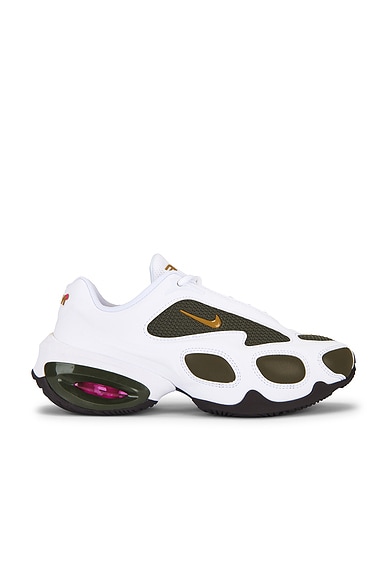Nike X Veneda Carter Air Max Muse Sneaker in White, Hyper Pink, Cargo Khaki & Velvet Brown
