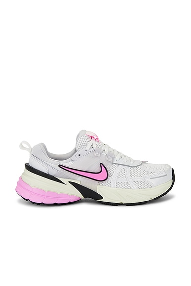 Nike V2K Run Sneaker in Summit White, Pink Spell, & Vast Grey
