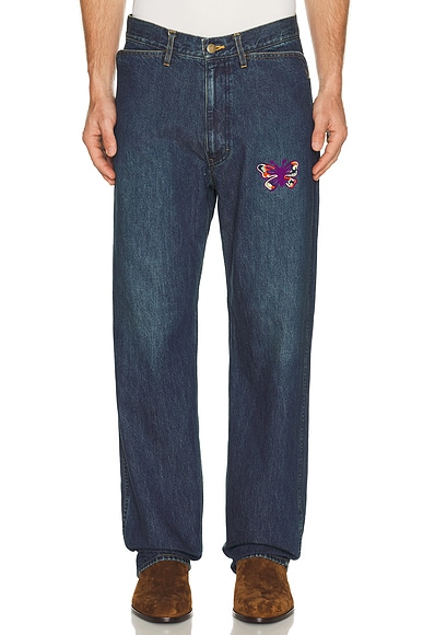 Needles Papillon Straight Jean 12oz Denim In Indigo
