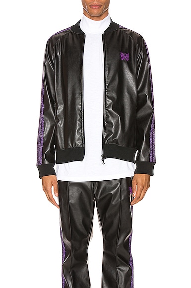 needles rib collar track jacket