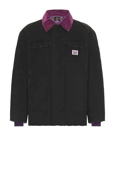 Needles Lumberjack Coat 11Oz Cotton Oxford in Black | FWRD