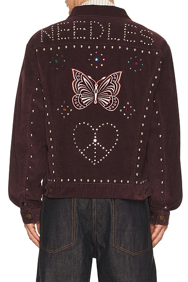 Studded Jean Jacket 14W Corduroy