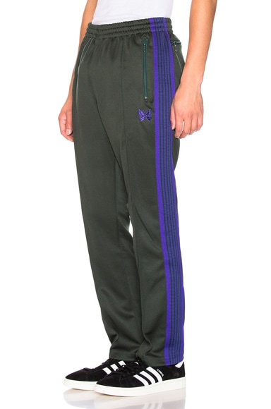 Needles Narrow Track Pant in Green | FWRD