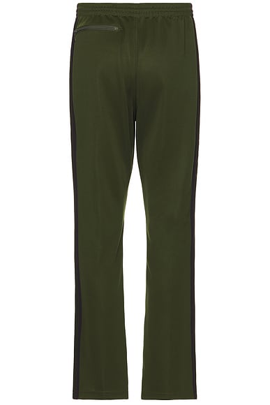 Shop Needles Boot-cut Track Pant Poly Smooth In Olive