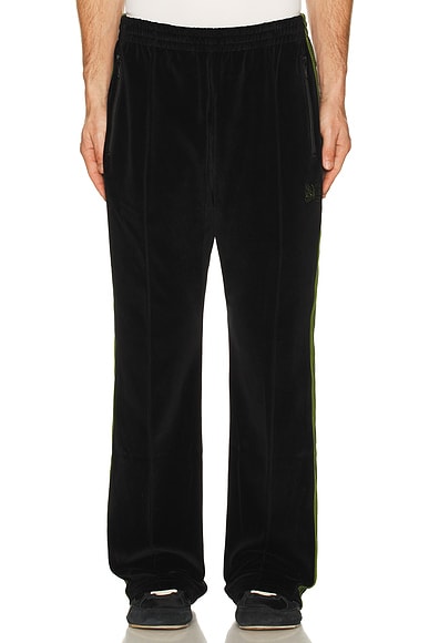 Bootcut Track Pant Cpe Velour In Black