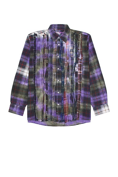 Rebuild Tie-Dye Ribbon Flannel Shirt