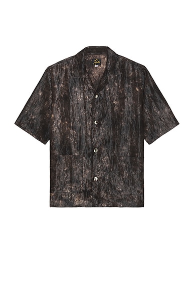 Needles Cabana Shirt Bright Cloth Uneven Dye In Brown