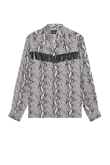 Fringe One Up Shirt Python In Charcoal
