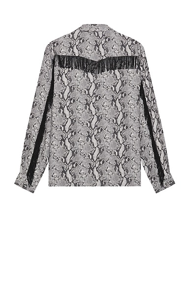 Shop Needles Fringe One Up Shirt Python In Charcoal