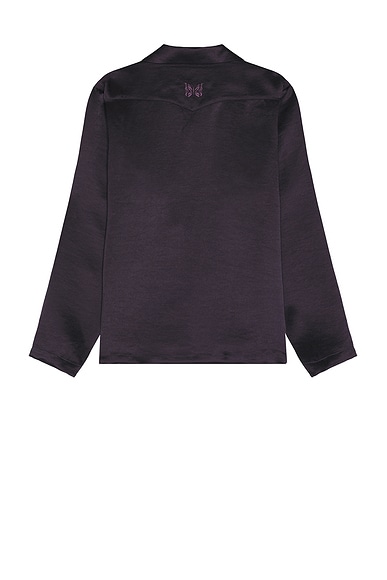 Shop Needles Long Sleeve Cowboy One-up Shirt Poly Sateen In Dk.purple