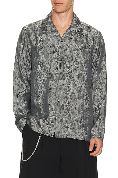 Cowboy One Up Shirt Python Jacquard In Grey