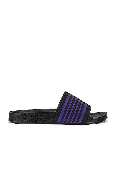 Needles Needles Shower Sandals Track Line - Black | Kafka Mercantile