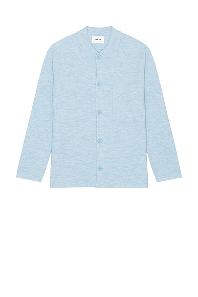 NN07 Jonas Overshirt in Powder Blue