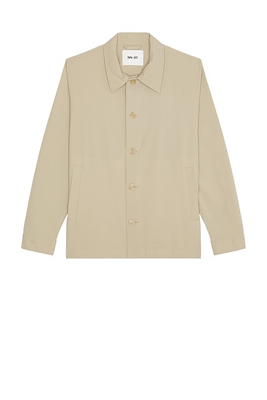 NN07 Zander Overshirt in White Pepper
