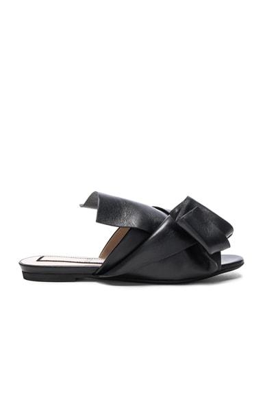Knot Front Leather Sandals