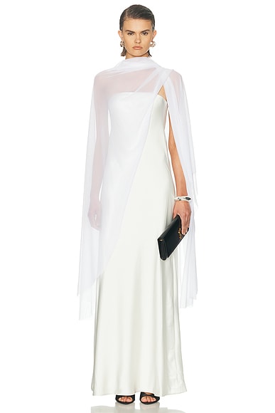 Norma Kamali Wrap Shawl in Snow White