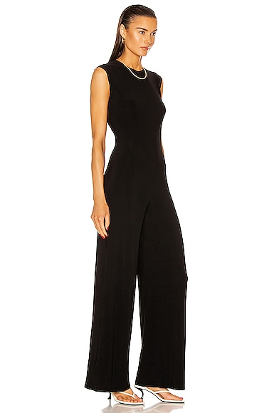 Shop Norma Kamali Sleeveless Jumpsuit In Black