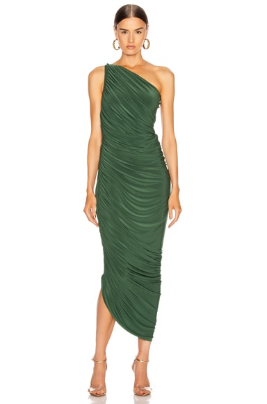 Norma Kamali Diana Gown in Forest Green ...