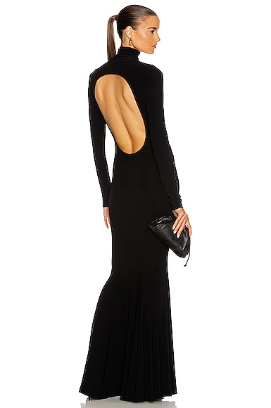 Norma kamali turtleneck fishtail dress Clearance