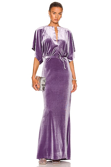 Norma Kamali Obie Gown in Powder Purple | FWRD