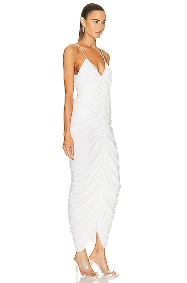 Shop Norma Kamali Slip Diana Gown In Snow White