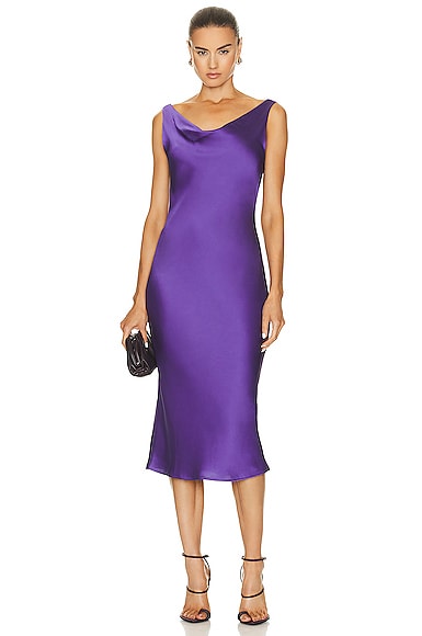 Norma Kamali Maria Dress in Purple