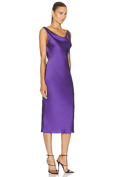 Shop Norma Kamali Maria Dress In Purple