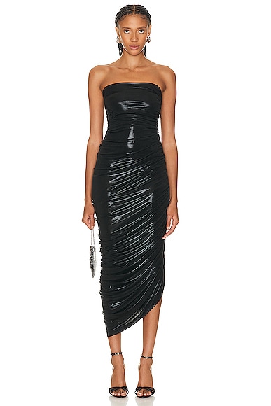 Norma Kamali Strapless Diana Gown in Black