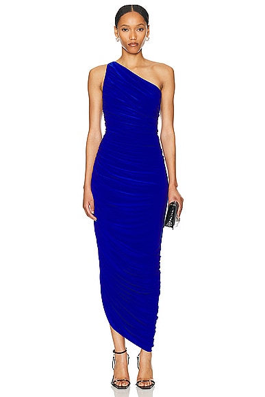 Shop Norma Kamali Diana Gown In Electric Blue