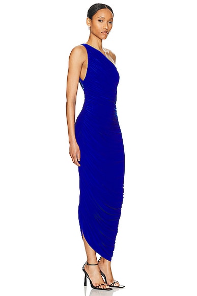 Shop Norma Kamali Diana Gown In Electric Blue