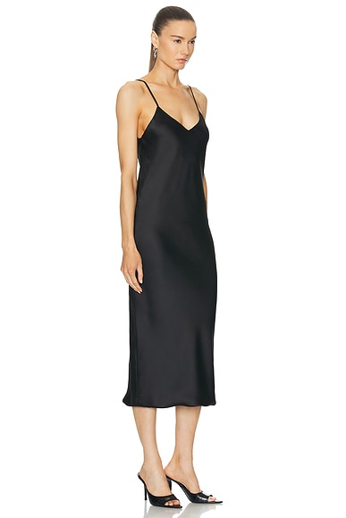 Norma Kamali Bias Slip Dress In Black