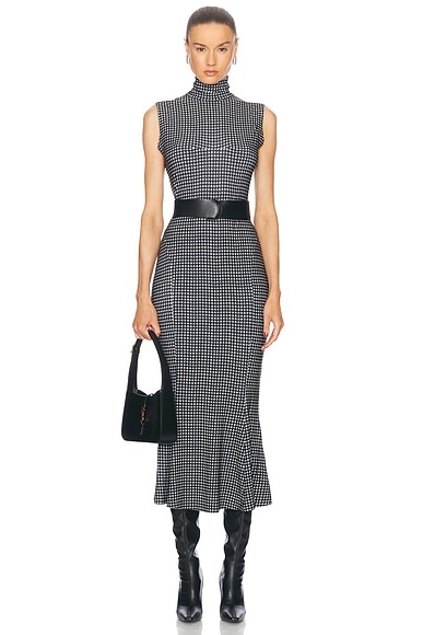 Sleeveless Turtleneck Fishtail Dress