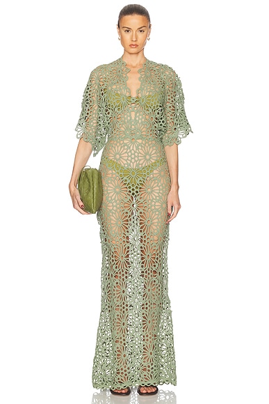 Norma Kamali Obie Gown in Vintage Green