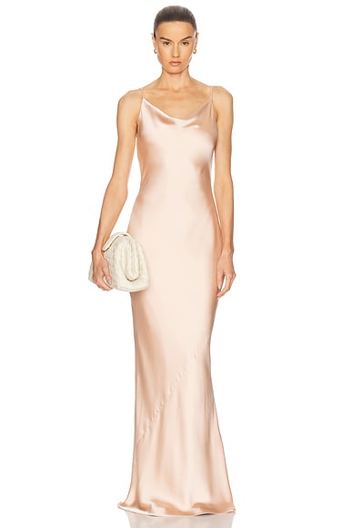 Norma Kamali Slip Maria Gown in Baby