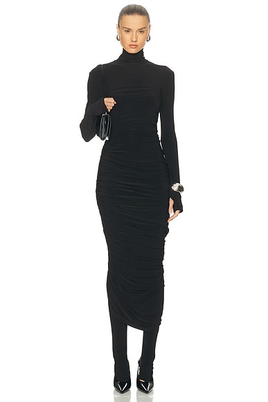 Long Sleeve Turtleneck Strapless Diana Gown