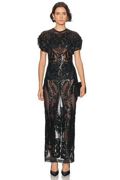 Cap Sleeve Long Dress