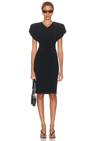 Cap Sleeve Shoulder Pad Dress