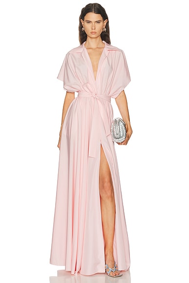Super Oversized Shirt Flared Gown