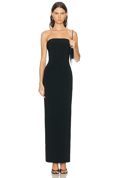 Norma Kamali x Lifestyle Strapless Long Dress in Black