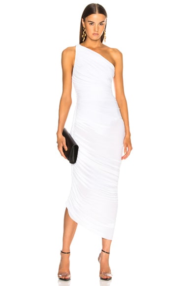Norma Kamali Diana Dress in White | FWRD