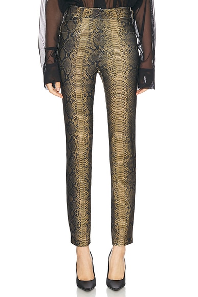 Maison Margiela Faux Snakeskin Pants in Lipstick | FWRD