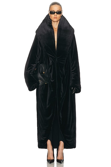 Oversized Shawl Collar Maxi Coat