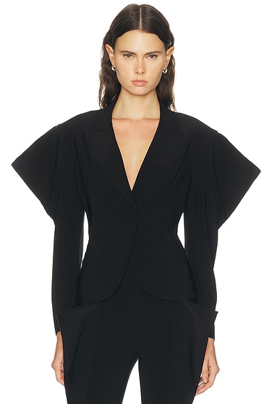 Norma Kamali Wing Sleeve Jacket in Black