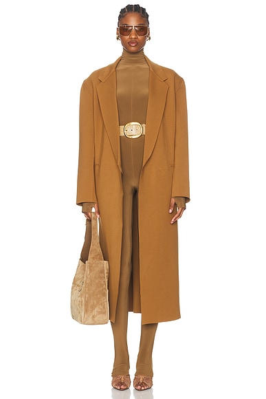 Alexander Wang Tailored Oversized Denim Coat in Khaki FWRD