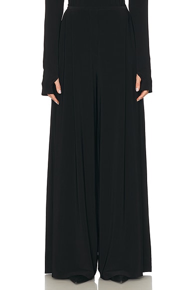 ボトムスその他 Alexander Wang HIGH-WAISTED PLEATED TROUSER IN TWILL in BLACK | alexanderwang®