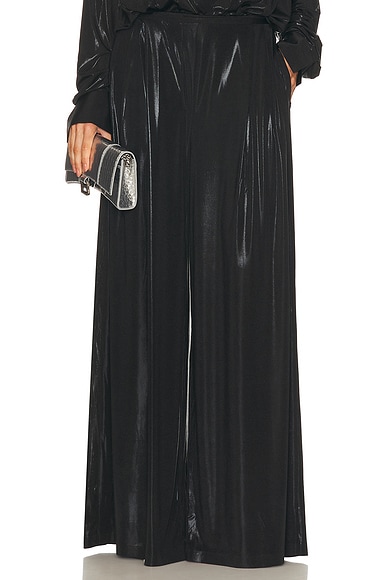 Norma Kamali Mens Pleat Pant in Black
