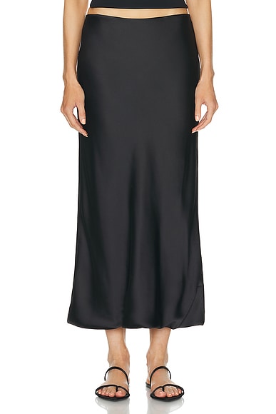 Norma Kamali Bias Obie Skirt in Black