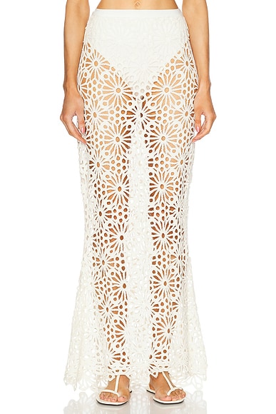Obie Long Skirt in Cream