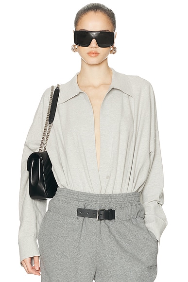 Super Oversized Boyfriend Shirt Bodysuit