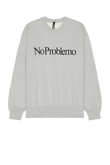 Shop No Problemo Sweatshirt In Grey Marl